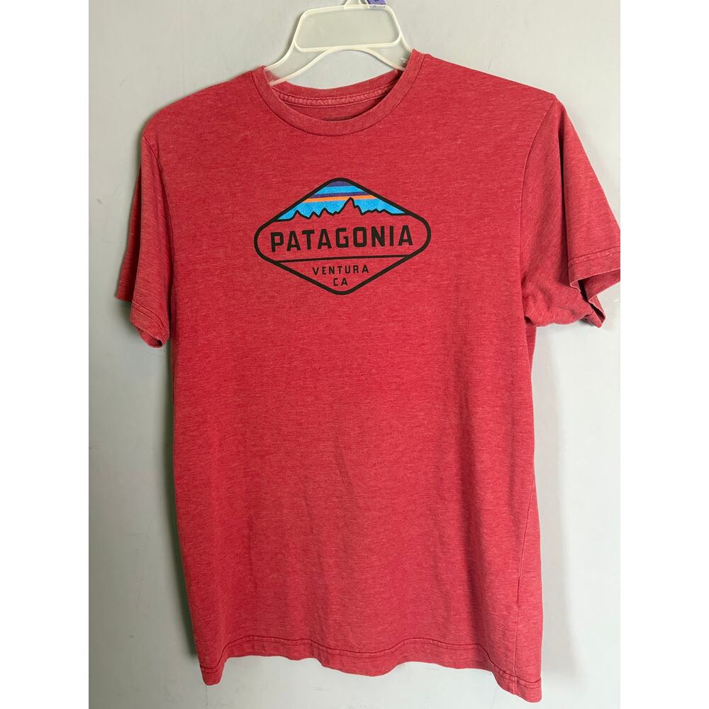 Patagonia Ventura CA Logo T‑Shirt Red Heather Size M